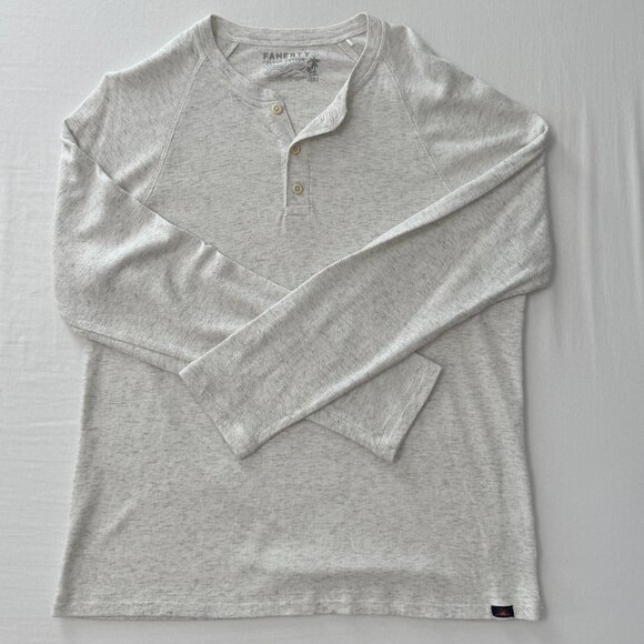 Faherty Men's Long-Sleeve Cloud Henley Large - Picture 1 of 2